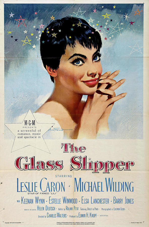 The Glass Slipper - 1955 Mixed Media by Movie World Posters
