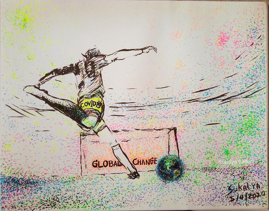 The Global Change Drawing by Sukalya Chearanantana