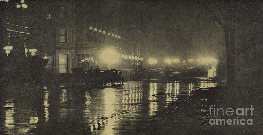 The Glow of Night - New York, 1897 Photograph by Alfred Stieglitz