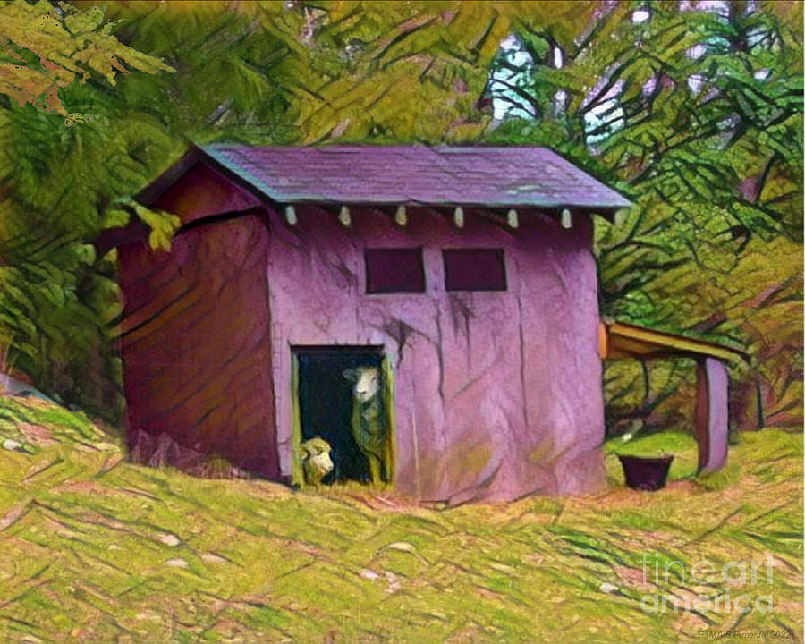 The Goat Shed Painting by Follow Themoonart