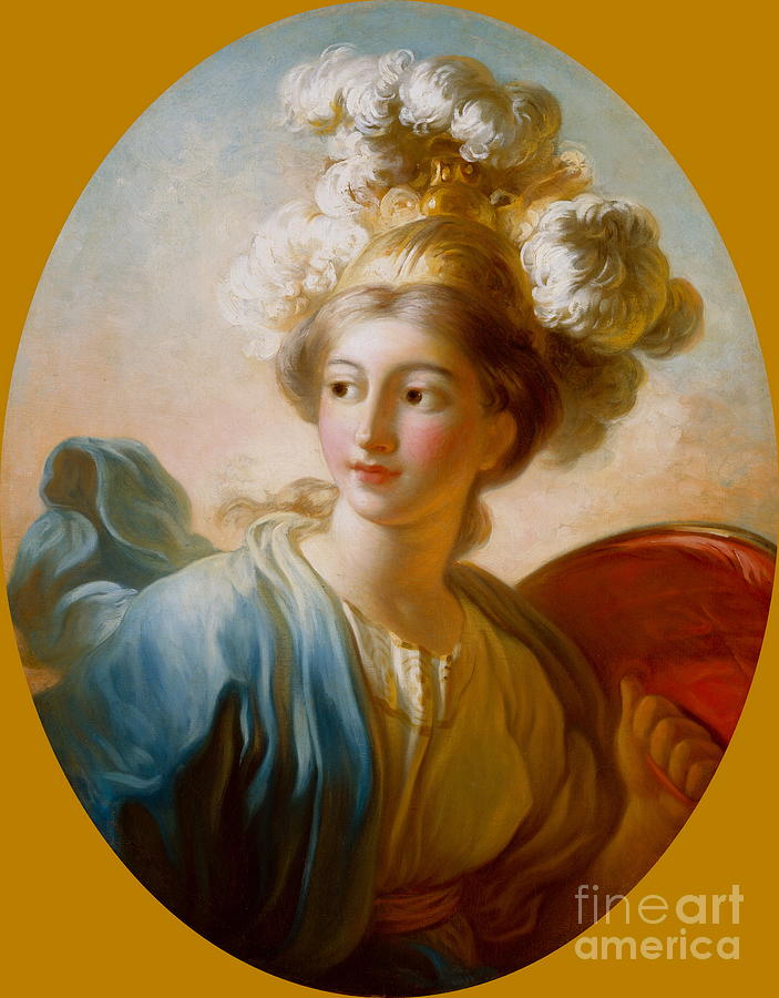 The Goddess Minerva Painting by Jean-Honore Fragonard