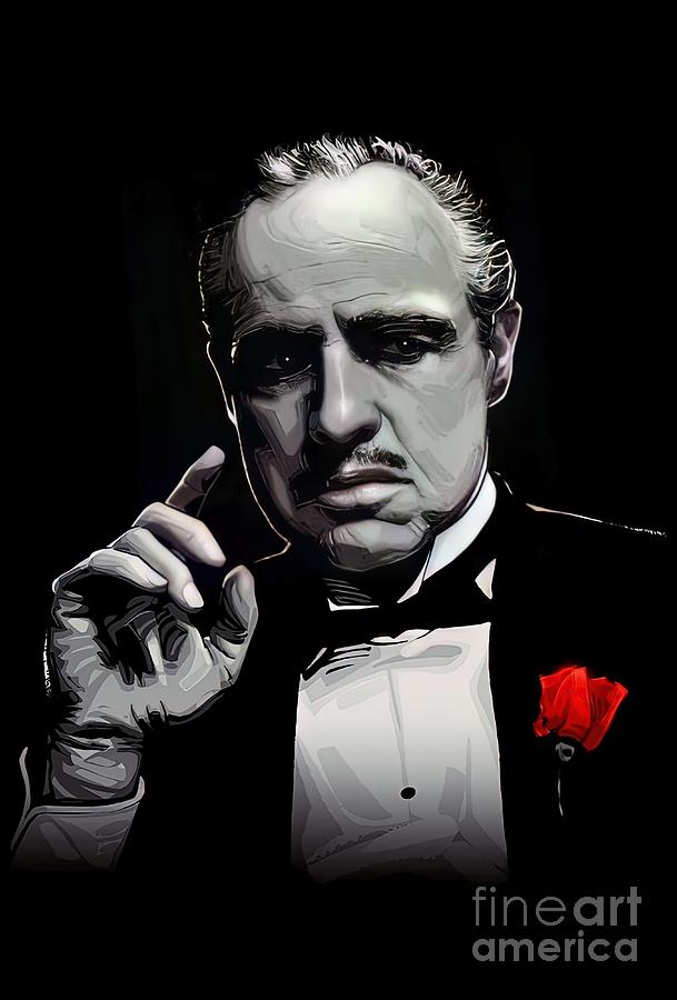 The Godfather Classic Mob Movie Painting by Jeremy Price - Fine Art America