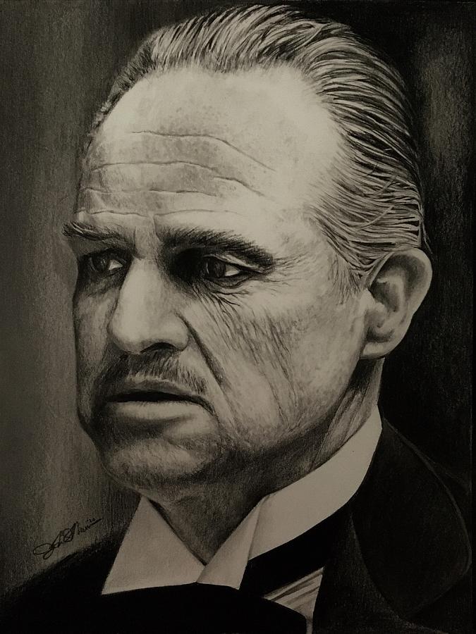 The Godfather Drawing by Joshua Navarra