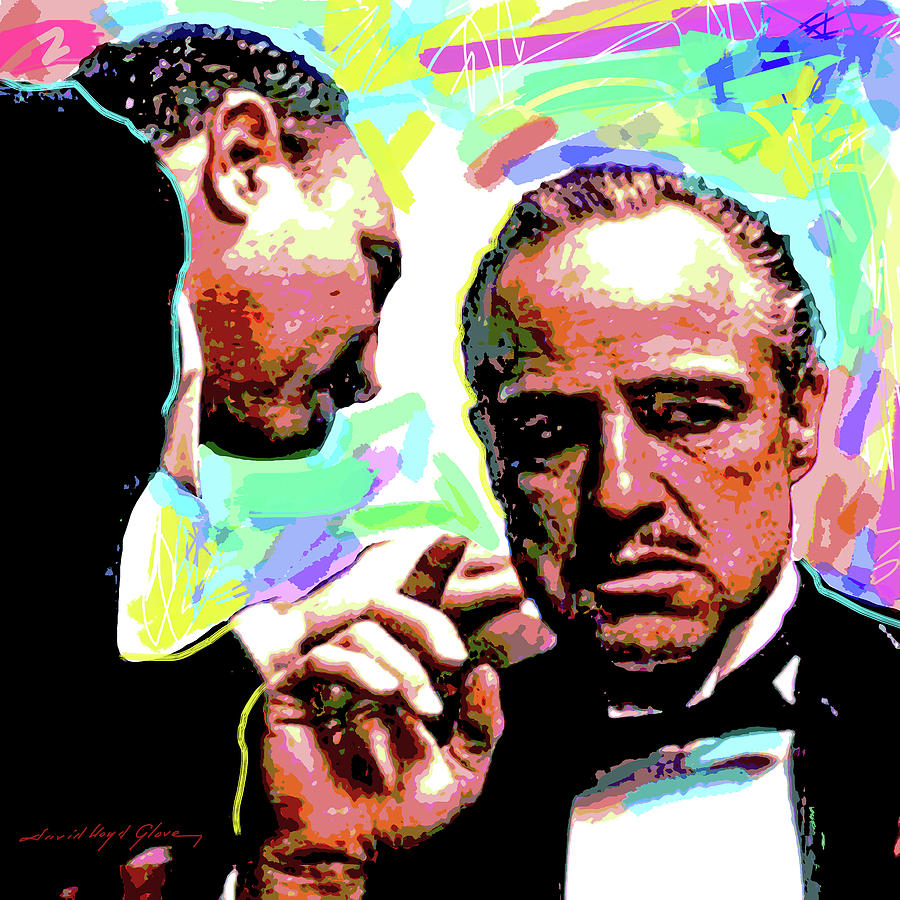The Godfather - Marlon Brando Painting by David Lloyd Glover
