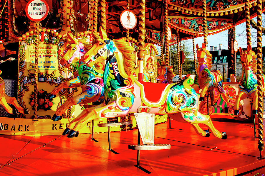 The Golden Carousel Photograph by Greg Fortier