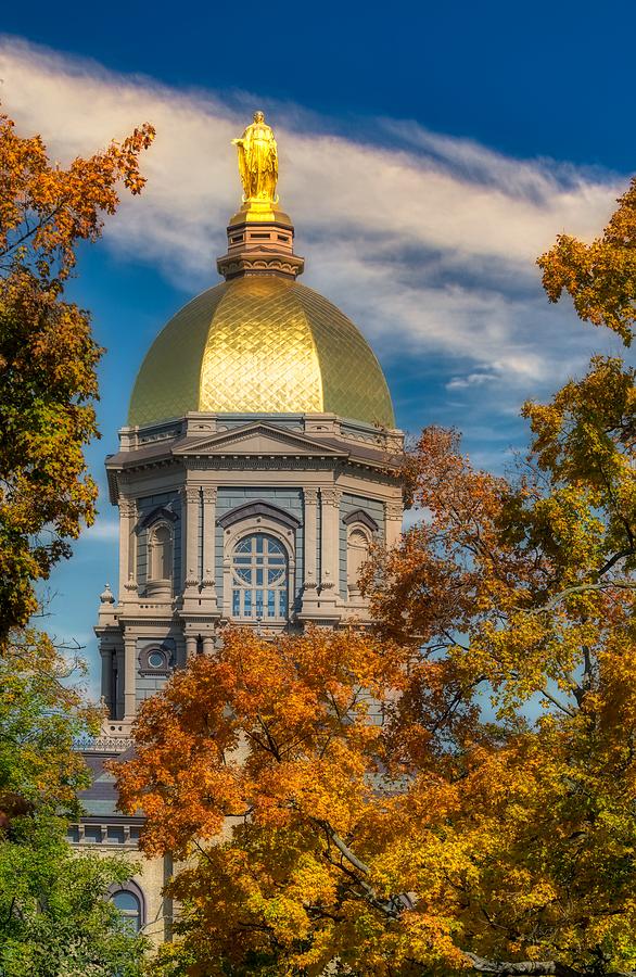 The Golden Dome Of Notre Dame University Photograph by Mountain Dreams