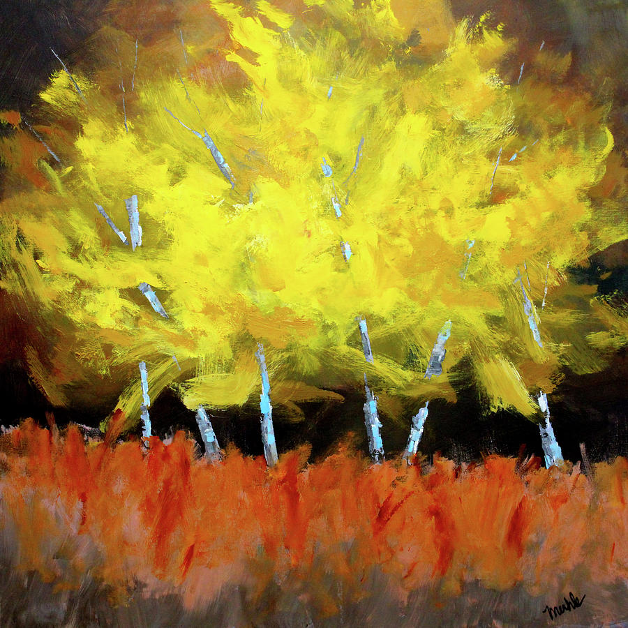 The Golden Forest Painting by Nancy Merkle