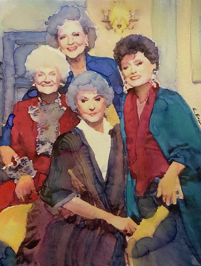 Miami Painting - The Golden Girls by Nick Mantlo-Coots