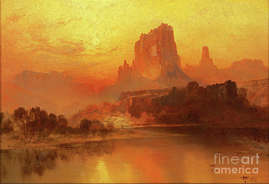 The Golden Hour by Thomas Moran Painting by Sad Hill - Bizarre Los Angeles Archive
