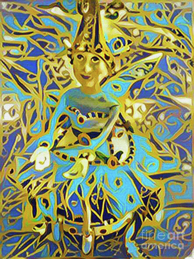 The Golden Pixie in Blue Photograph by Nina Silver