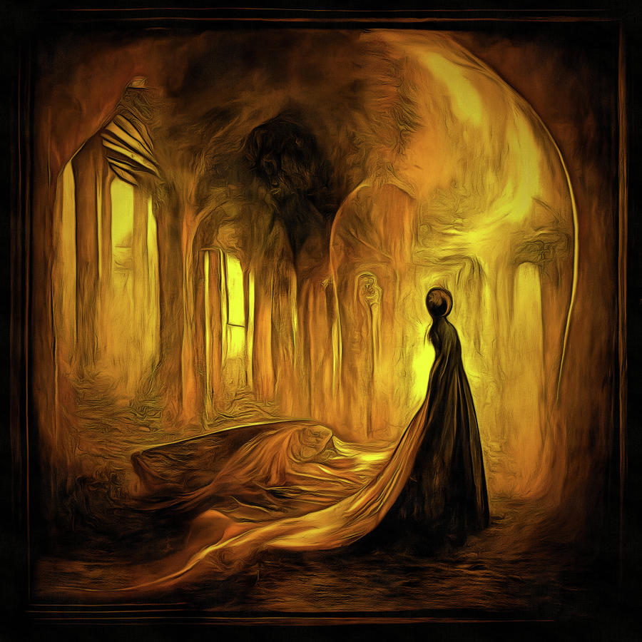 The Golden Room 01b Mysterious Woman Rembrandt Edition Painting by Matthias Hauser The Golden Room 01b Mysterious Woman Rembrandt Edition Painting by Matthias Hauser