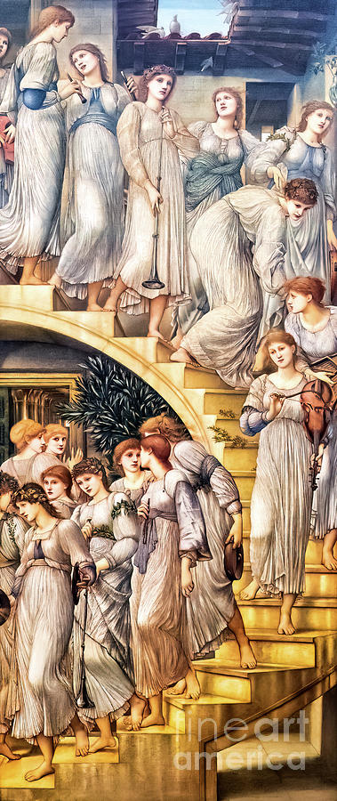 The Golden Stairs by Edward Coley Burne-Jones 1880 Painting by Edward Coley Burne-Jones