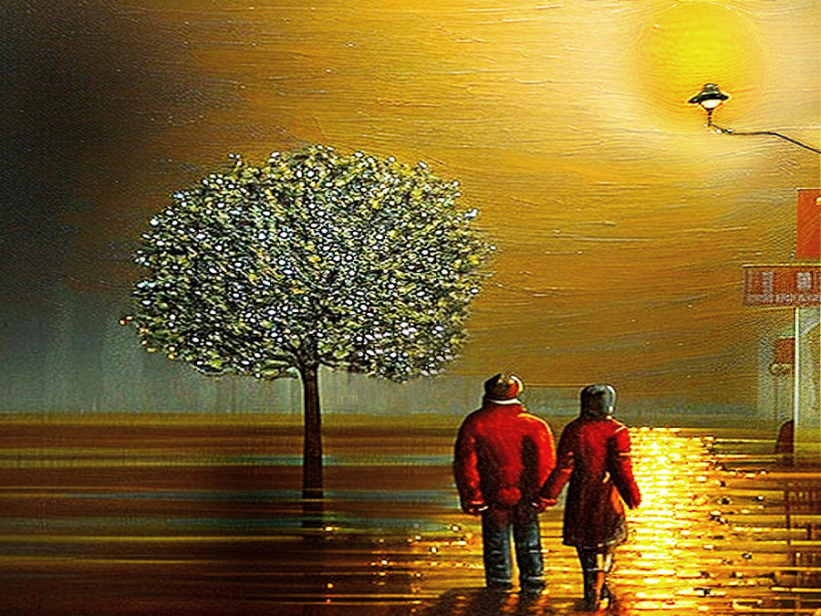 Sunset Painting - The Golden Years  by Issie Alexander