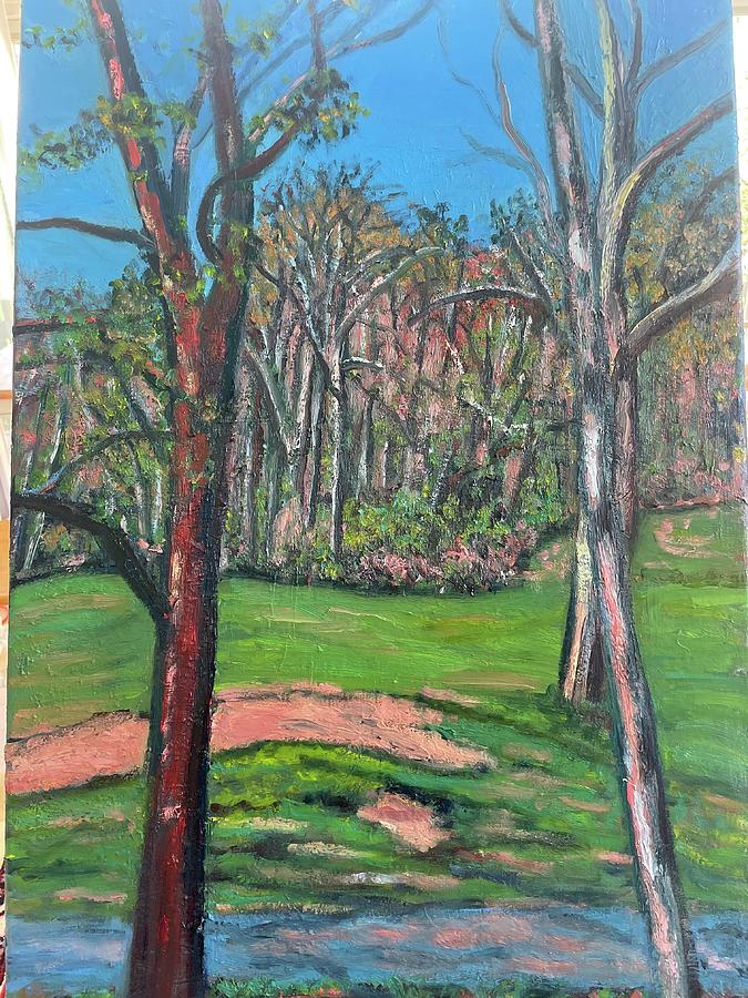The Golf Course Painting by Beth Riso