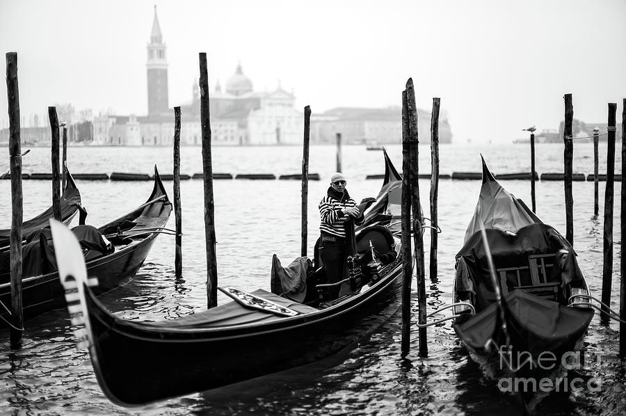 The Gondolier of Venice Photograph by John Rizzuto