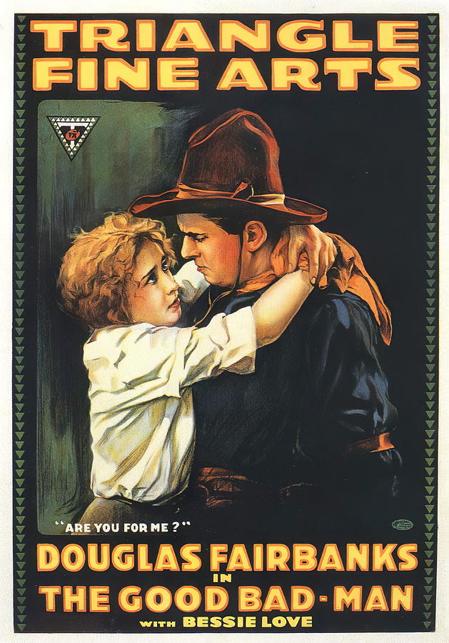 Vintage Mixed Media - The Good  Bad Man, 1916 by Movie World Posters
