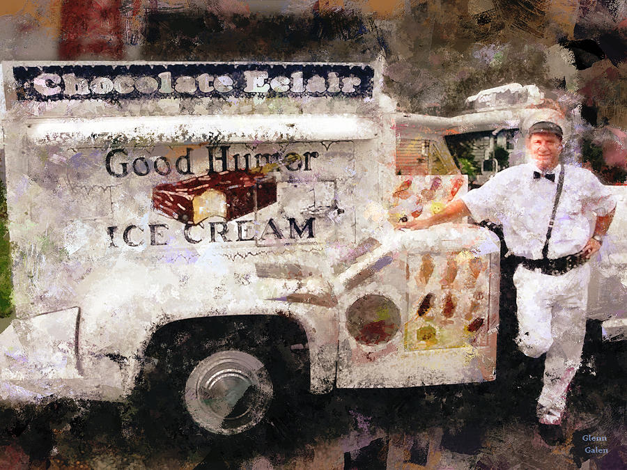 Good Humor Truck Painting by Glenn Galen