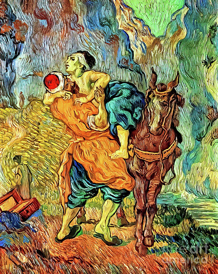 The Good Samaritan by Vincent Van Gogh 1890 Painting by Vincent Van Gogh