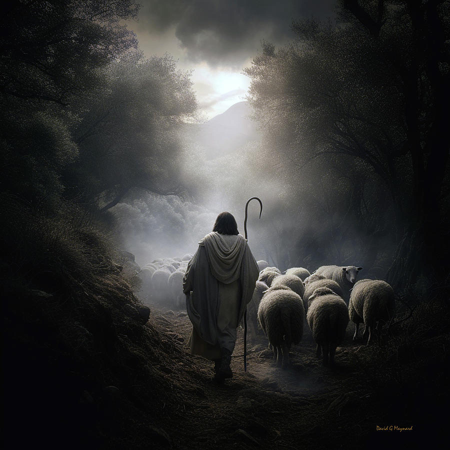 The Good Shepherd Digital Art by David Maynard