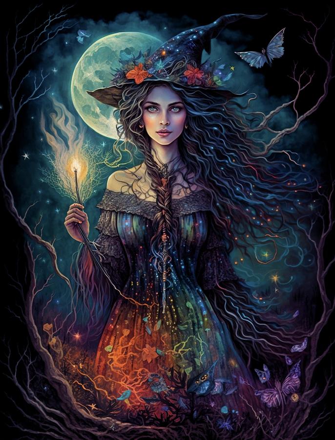 The Good Witch Digital Art by Evelyn's AI Art - Pixels