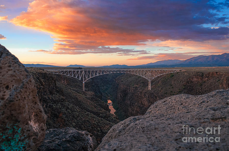 The Gorge Bridge with a NM Sunset 2 Photograph by Elijah Rael