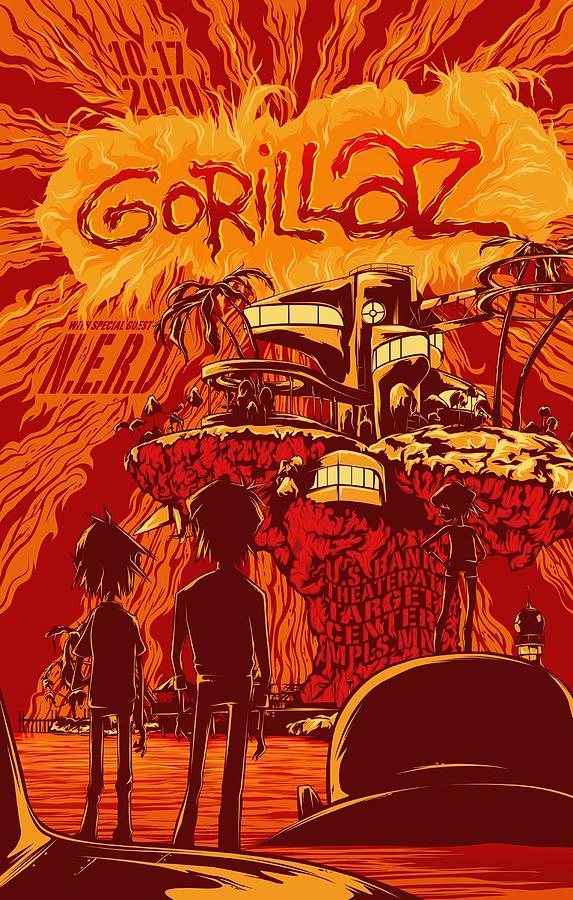 The Gorillaz Band Digital Art by Demian Sole | Pixels