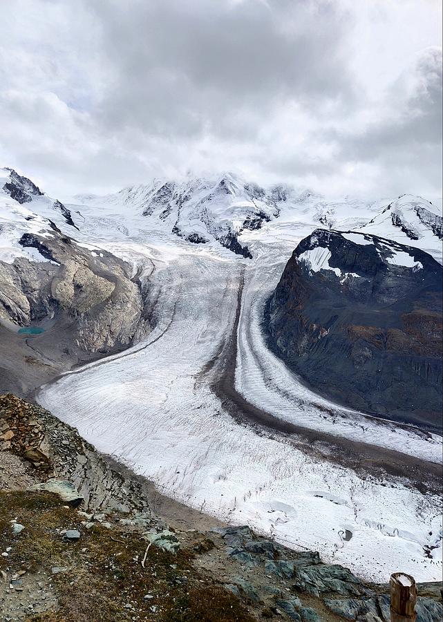 The Gorner Glacier, Central Monte Rosa And The Dufourspitze In Switzerland Photograph