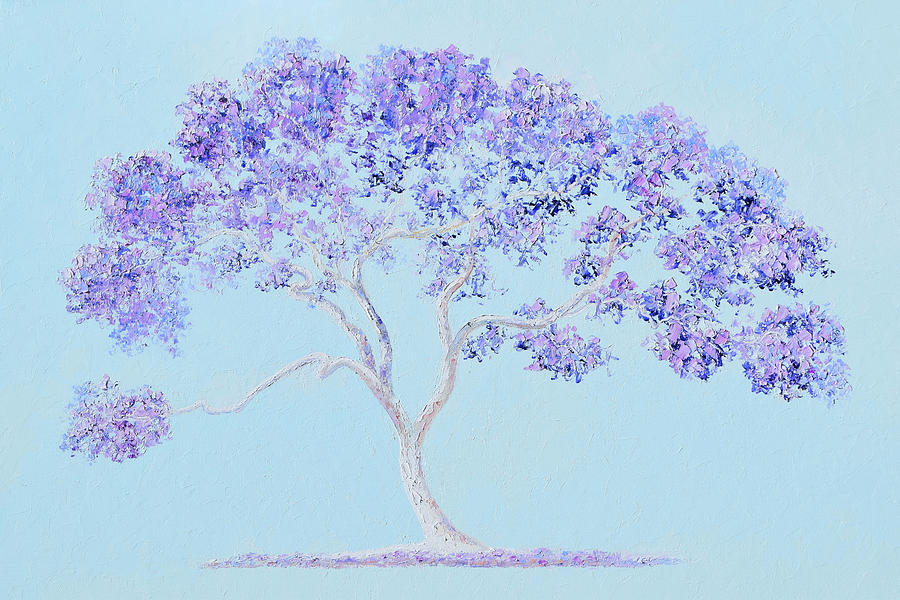 The Graceful Jacaranda Tree Painting by Jan Matson