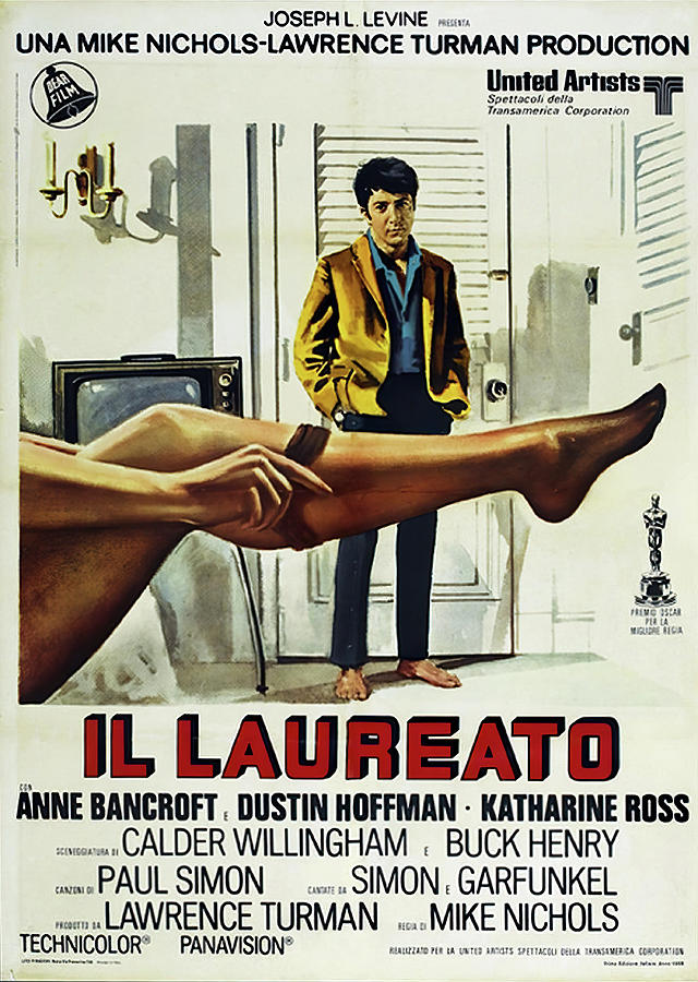 The Graduate, with Dustin Hoffman, 1967 Mixed Media by Stars on Art