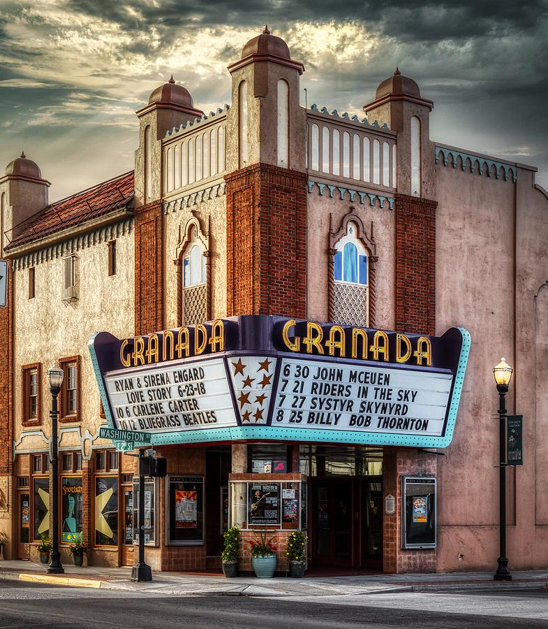 The Granada Theater At Dusk Photograph by Mountain Dreams - Pixels