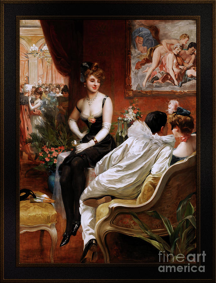 The Grand Ball by Frederic Dufaux Remastered Xzendor7 Vintage Art Reproductions Painting by Xzendor7