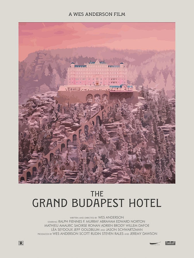 The Grand Budapest Hotel Minimalist Poster Digital Art by Dose Of ...