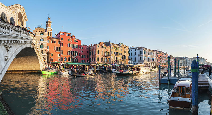 The Grand Canal And The Rialto Bridge. Venice, Italy Photograph