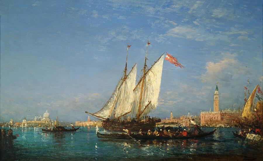The Grand Canal, Venice - Felix Ziem Digital Art by Samuel HUYNH The Grand Canal, Venice - Felix Ziem Digital Art by Samuel HUYNH
