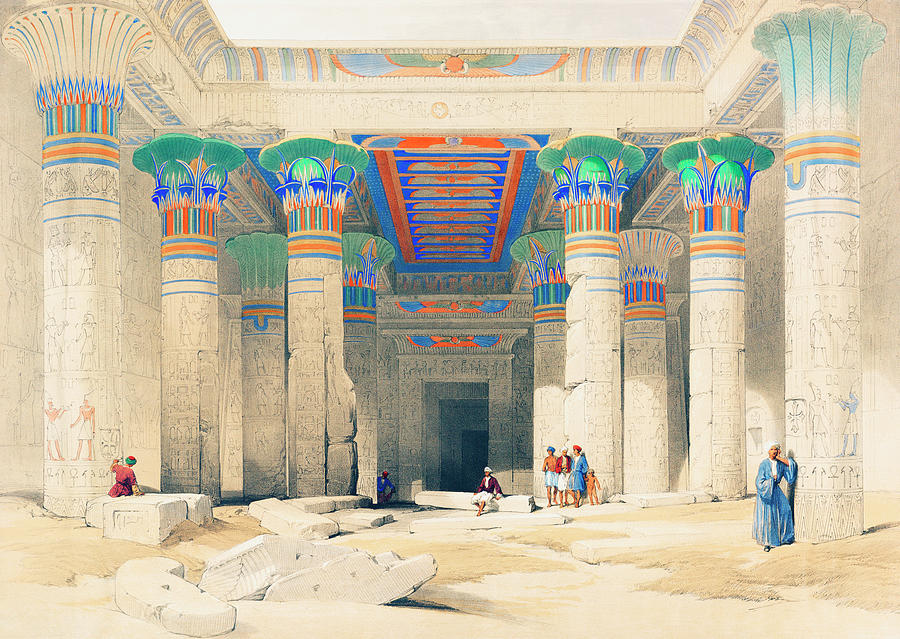 The Grand Portico By David Roberts Drawing