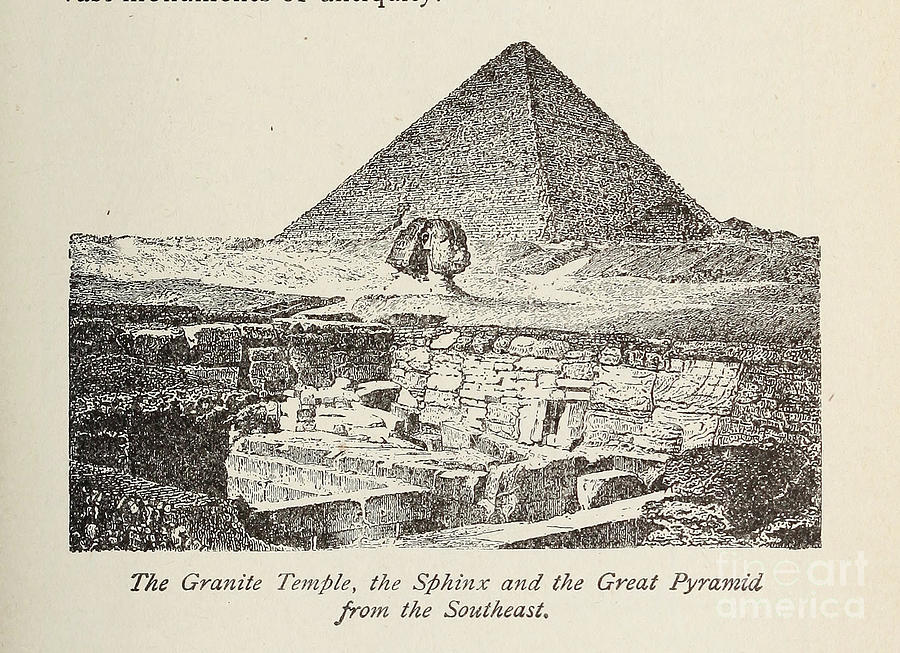 The Granite Temple, the Sphinx and the Great Pyramid m5 Drawing by ...