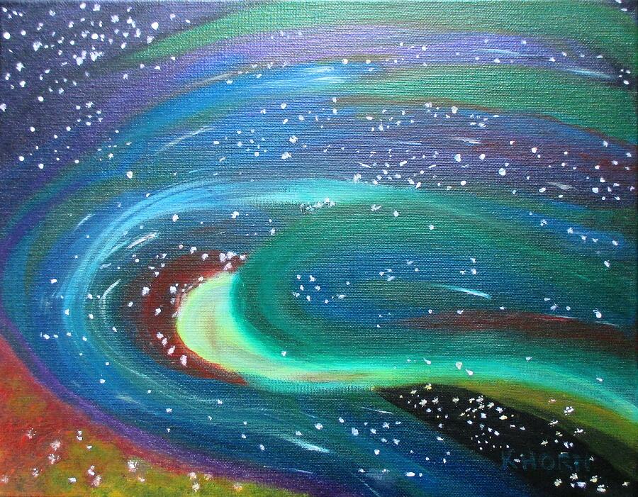 Space Painting - The Great Beyond 2 to Outer Space by Kathy Horn