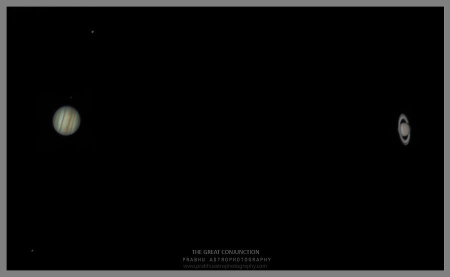 The Great Conjunction of Jupiter and Saturn Photograph by Prabhu Astrophotography The Great Conjunction of Jupiter and Saturn Photograph by Prabhu Astrophotography