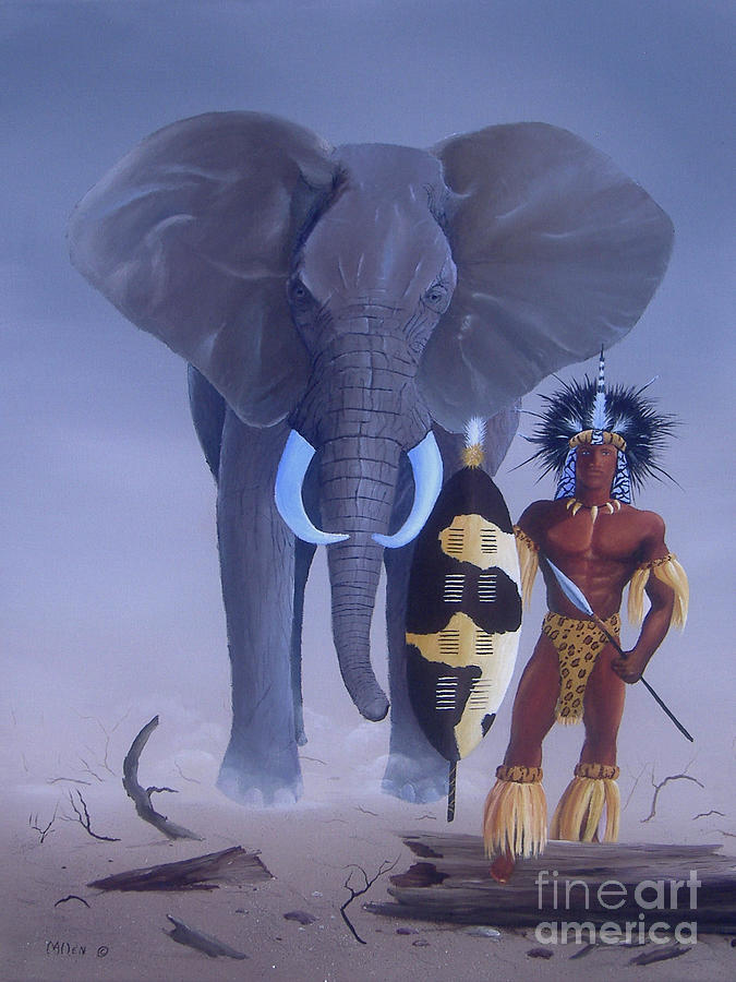 The Great Elephant Painting by Michael Allen