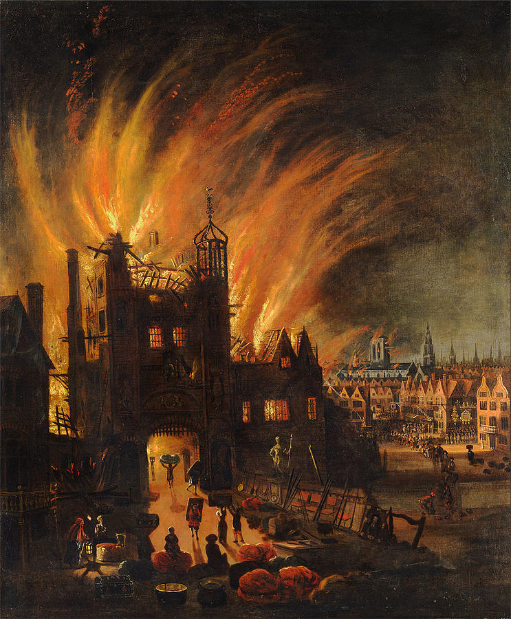 The Great Fire of London with Ludgate and Old St Pauls Photograph by Paul Fearn