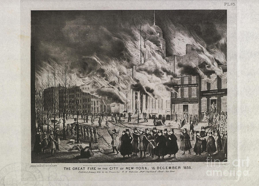 The Great Fire Of The City Of New-york, 16 December 1835 D1 Drawing