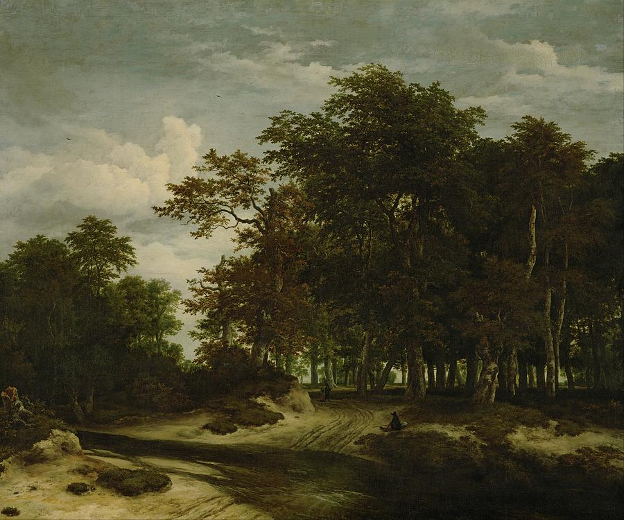 The Great Forest Jacob van Ruisdael Painting by MotionAge Designs