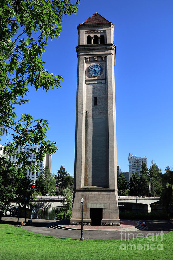 The Great Northern Clocktower Spokane Washington 3655 Photograph by Jack Schultz