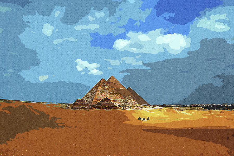 The Great Pyramid of Giza in Egypt 5 Painting by Celestial Images ...
