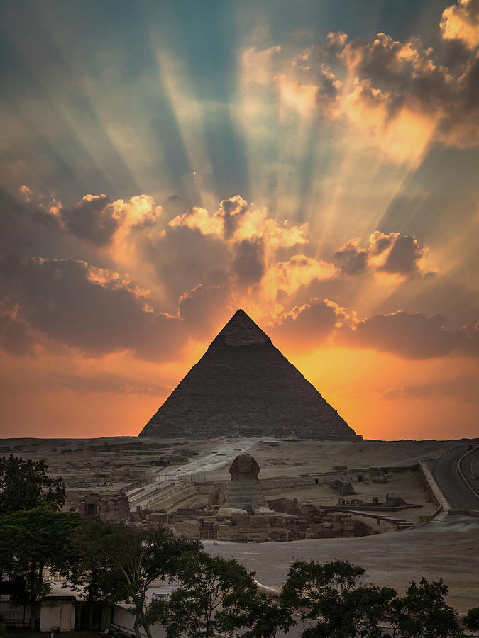 The Great Pyramid Sunset Photograph by Vincent Herrick