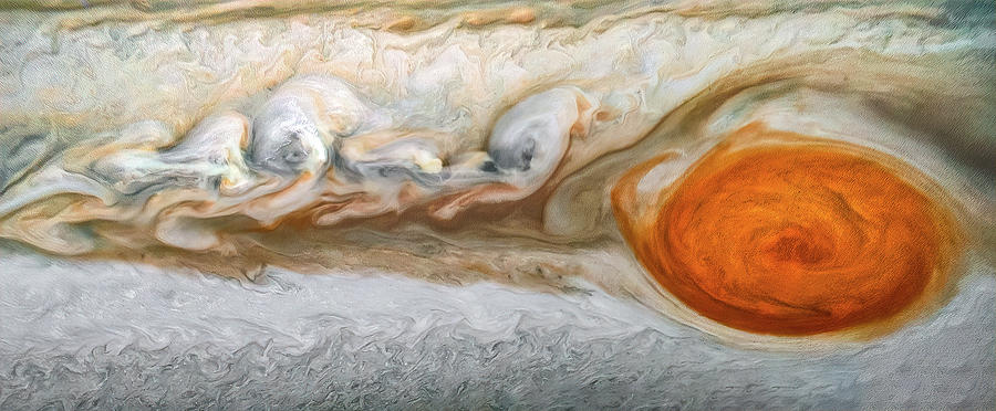 Juno Photograph - The Great Red Spot by Eric Glaser