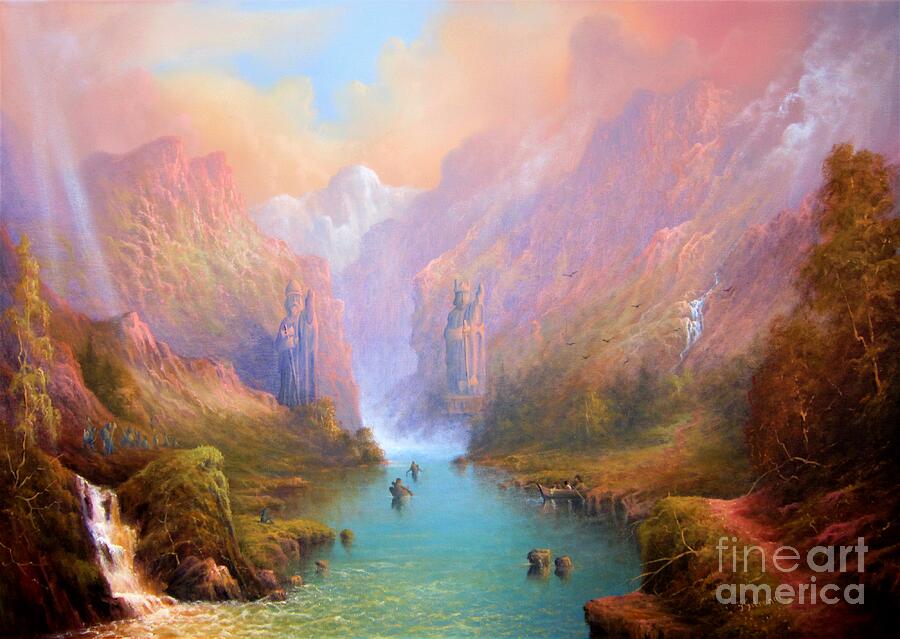 The Lord Of The Rings Painting - The Great River by Joe Gilronan