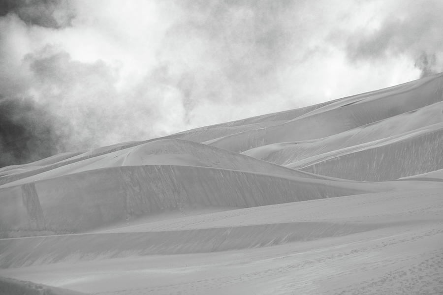 The Great Sand Dunes - Black And White Photograph by Steve Lucas