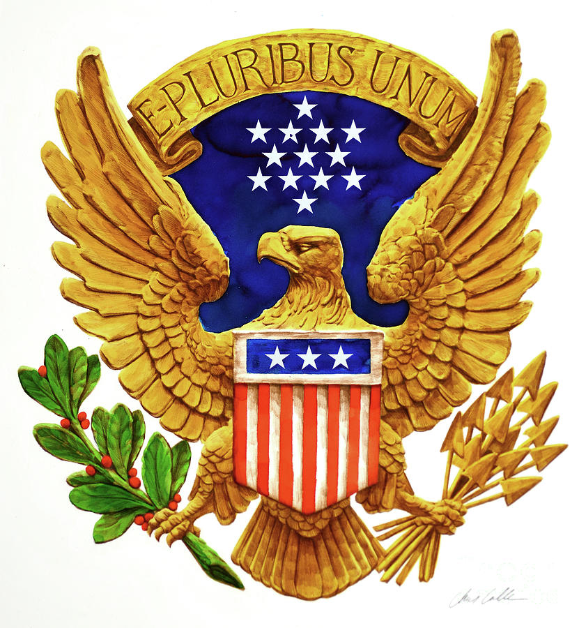 The Great Seal Of The United States Painting by Chris Calle