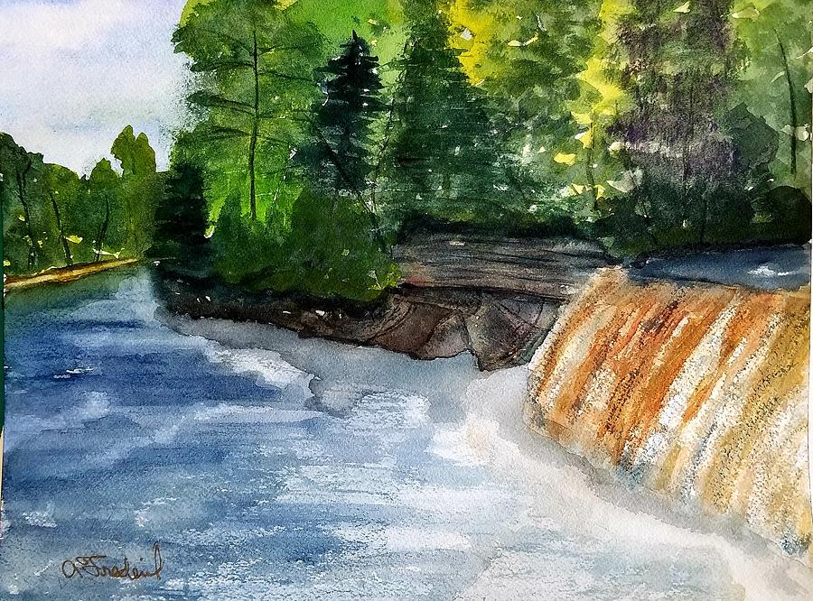 The Great Tahquamenon Falls Painting by Ann Frederick